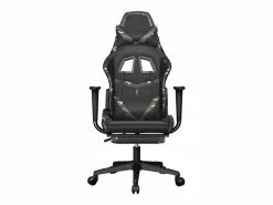 Clicnbuy Silla Gaming|Silla gaming con reposapiés cuero sintético camuflaje