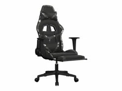 Clicnbuy Silla Gaming|Silla gaming con reposapiés cuero sintético camuflaje