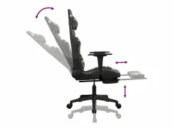 Clicnbuy Silla Gaming|Silla gaming con reposapiés cuero sintético camuflaje