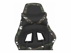 Clicnbuy Silla Gaming|Silla gaming con reposapiés cuero sintético camuflaje