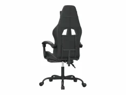 Silla gaming con reposapiés cuero sintético negro^vidaxl Outlet