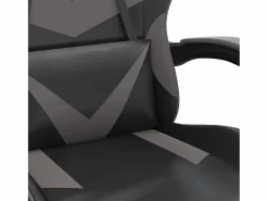 Silla gaming con reposapiés cuero sintético negro^vidaxl Outlet