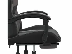 Silla gaming con reposapiés cuero sintético negro^vidaxl Outlet