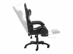 Clicnbuy Silla Gaming|Silla gaming con reposapiés cuero sintético y camuflaje