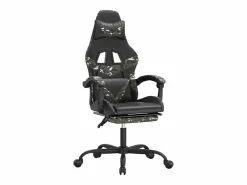 Silla gaming con reposapiés cuero sintético camuflaje^Clicnbuy Discount