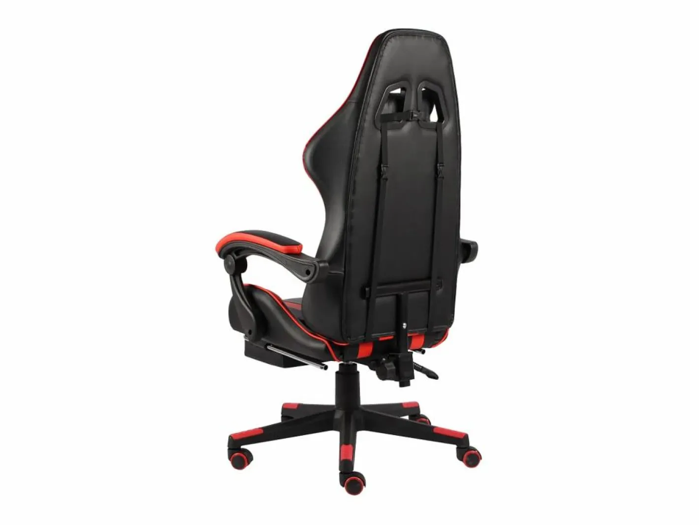 Silla gaming con reposapiés cuero sintético negro y^Clicnbuy New