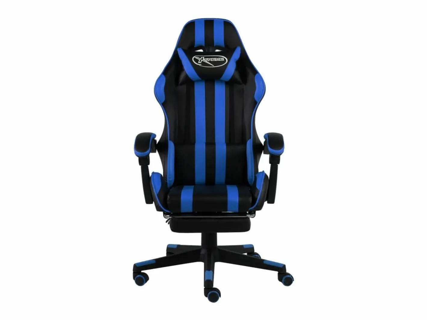 Silla gaming con reposapiés cuero sintético negro y^Clicnbuy Sale