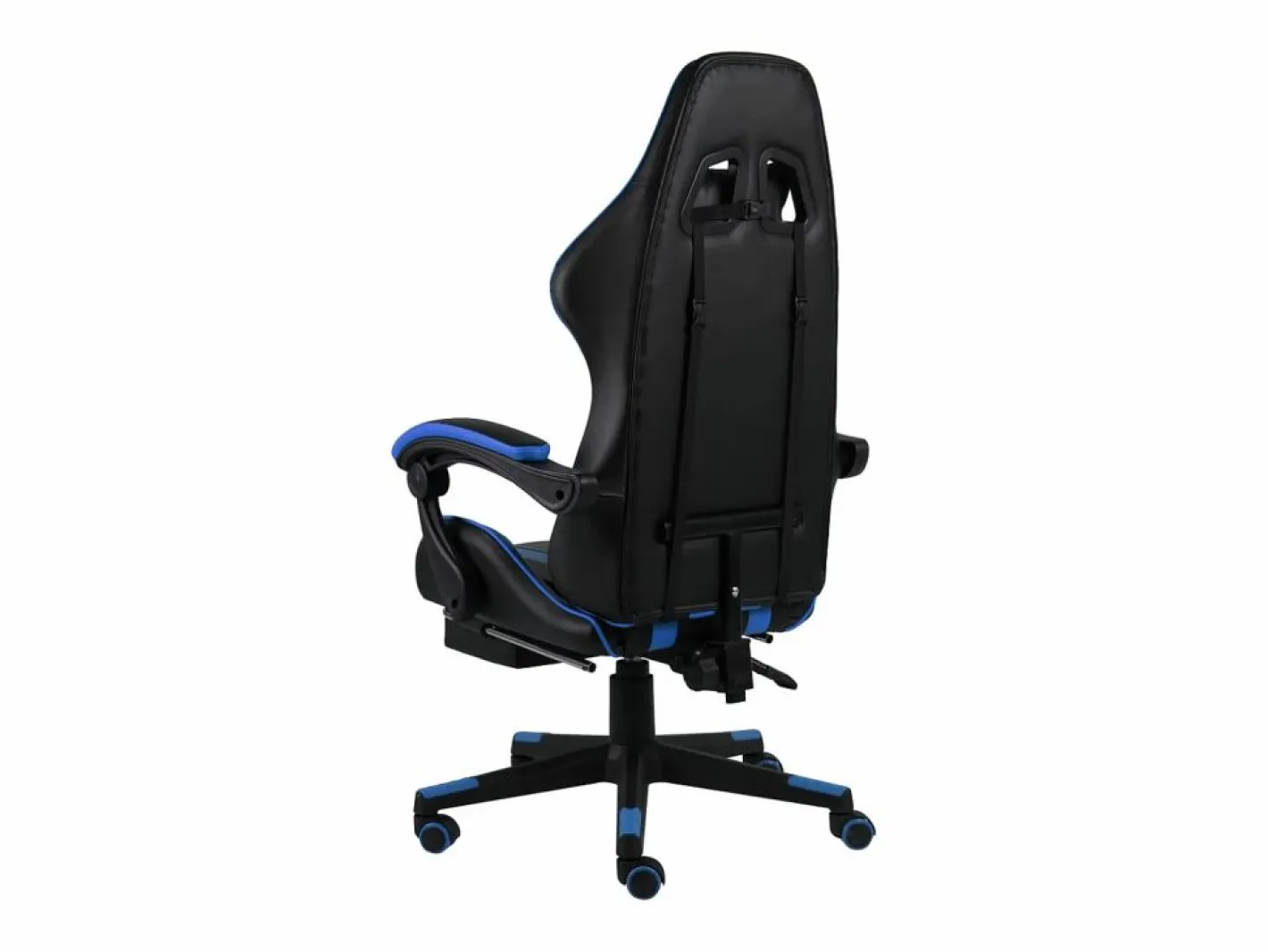 Silla gaming con reposapiés cuero sintético negro y^Clicnbuy Sale