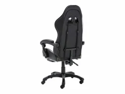 vidaxl Silla gaming con reposapiés cuero sintético y camuflaje Negro Best