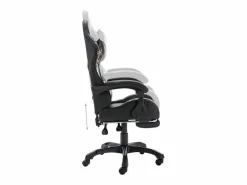 vidaxl Silla gaming con reposapiés cuero sintético y camuflaje Negro Best