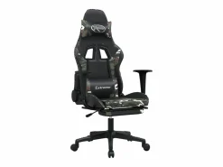 Silla gaming con reposapiés cuero sintético camuflaje^Clicnbuy Clearance