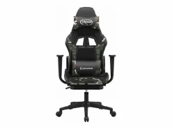 Silla gaming con reposapiés cuero sintético camuflaje^Clicnbuy Clearance
