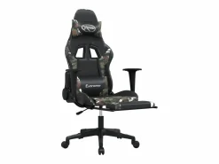 Silla gaming con reposapiés cuero sintético camuflaje^Clicnbuy Clearance