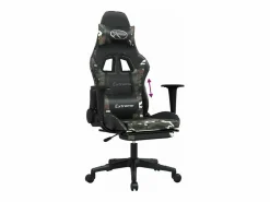 Silla gaming con reposapiés cuero sintético camuflaje^Clicnbuy Clearance