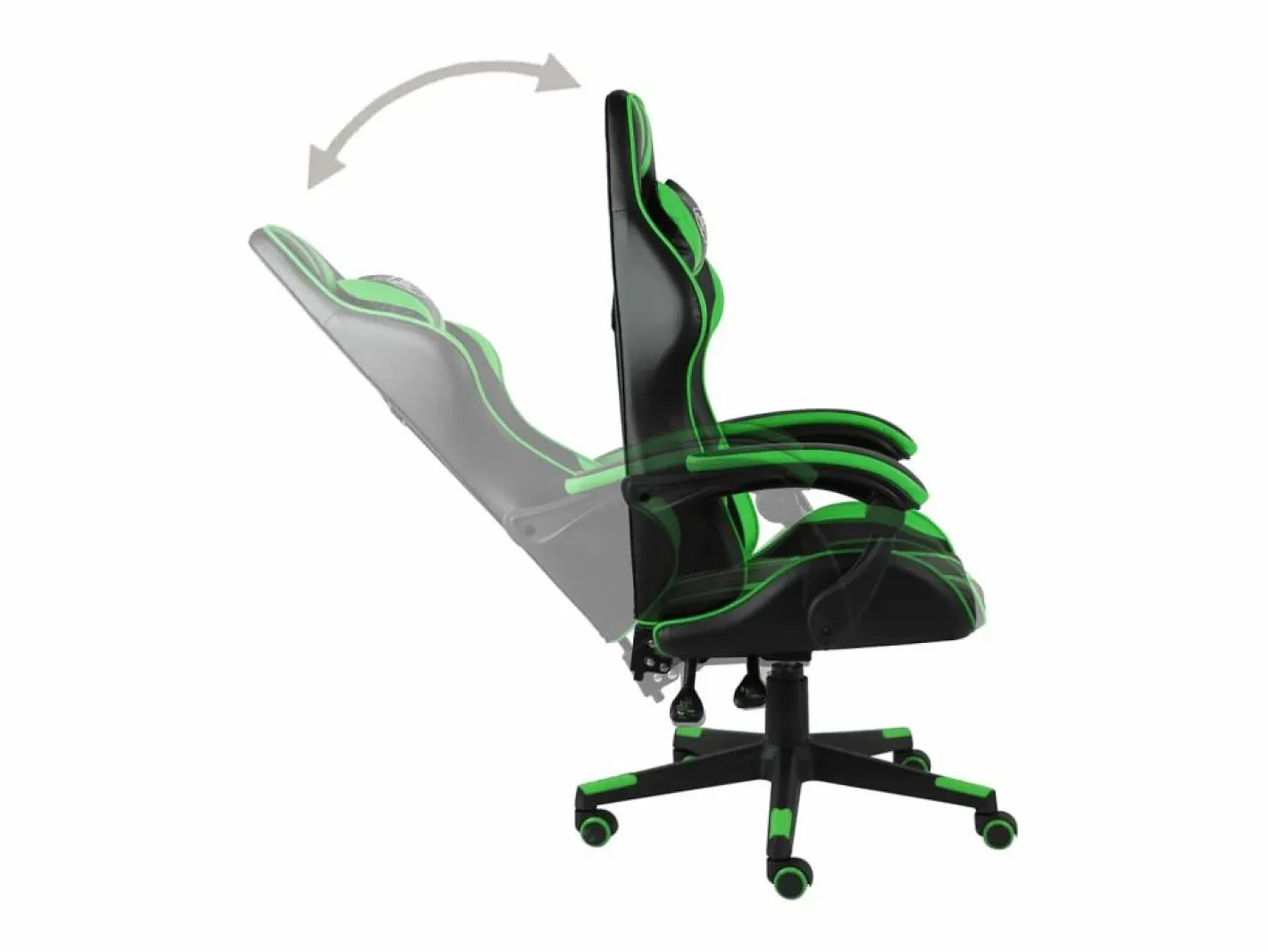 Silla gaming de cuero sintético negro y^Clicnbuy Clearance