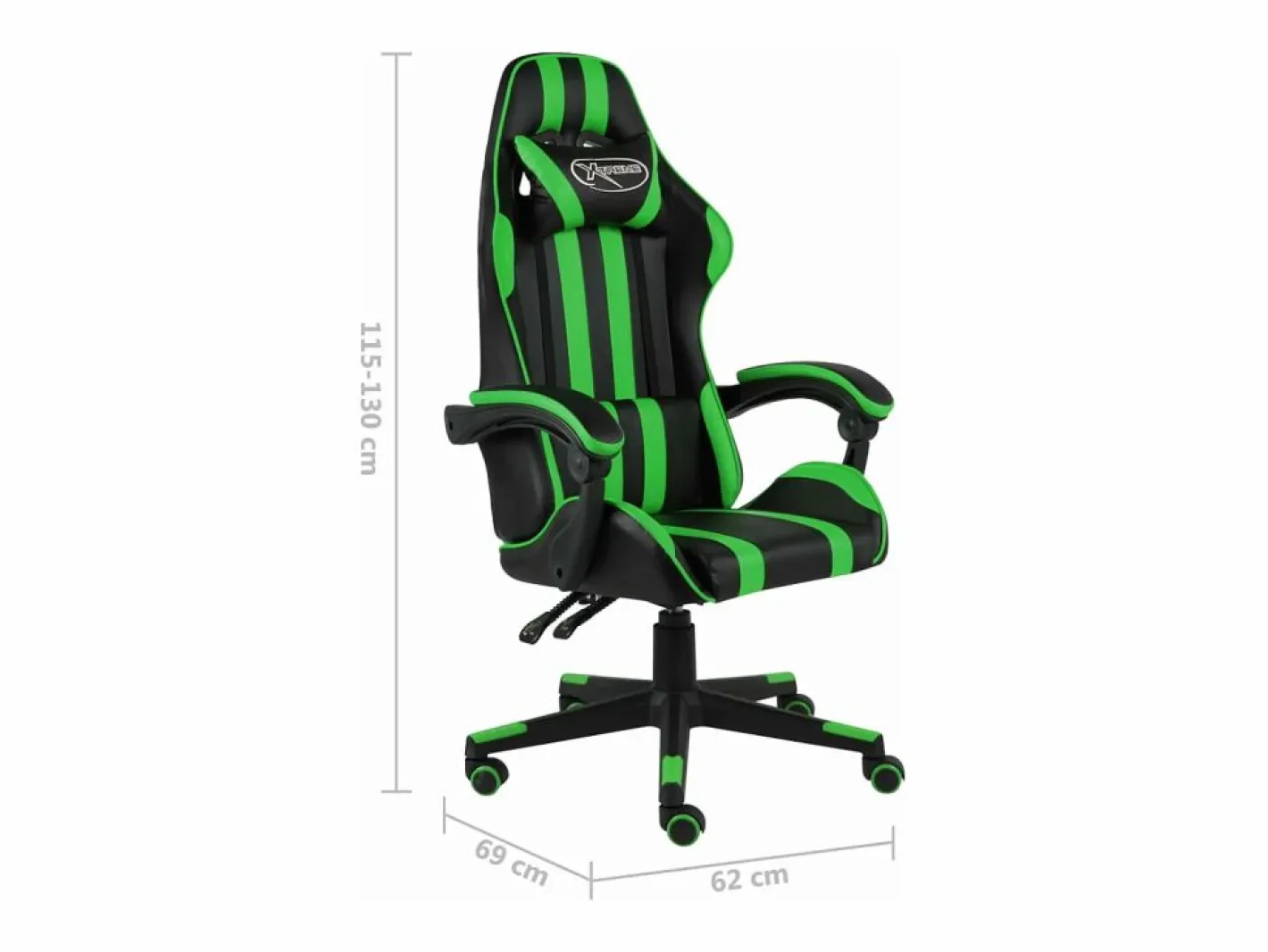 Silla gaming de cuero sintético negro y^Clicnbuy Clearance