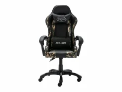 Clicnbuy Silla Gaming|Silla gaming de cuero sintético y camuflaje