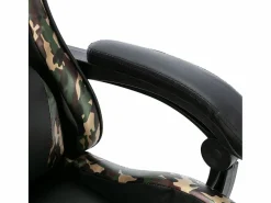 Clicnbuy Silla Gaming|Silla gaming de cuero sintético y camuflaje