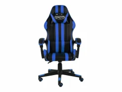 Clicnbuy Silla gaming de cuero sintético negro y Azul New