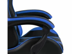 Clicnbuy Silla gaming de cuero sintético negro y Azul New