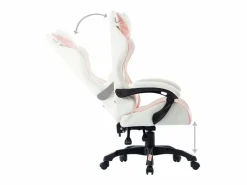 Clicnbuy Silla gaming de cuero sintético Rosa Best