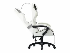 Clicnbuy Silla gaming de cuero sintético Negro Clearance