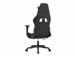Clicnbuy Silla gaming de masaje con reposapiés tela negro y Azul Hot