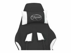 Clicnbuy Silla Gaming|Silla gaming de masaje con reposapiés tela negro y