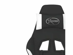 Clicnbuy Silla Gaming|Silla gaming de masaje con reposapiés tela negro y