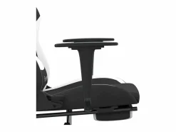 Clicnbuy Silla Gaming|Silla gaming de masaje con reposapiés tela negro y