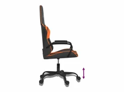Clicnbuy Silla gaming de masaje cuero sintético y naranja Negro Best