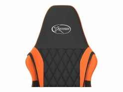 Clicnbuy Silla gaming de masaje cuero sintético y naranja Negro Best
