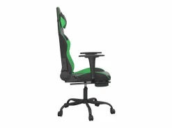 Clicnbuy Silla Gaming|Silla gaming de masaje y reposapiés cuero sintético negro