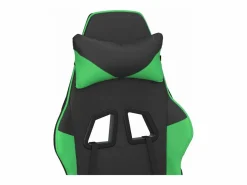 Clicnbuy Silla Gaming|Silla gaming de masaje y reposapiés cuero sintético negro