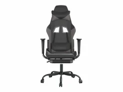 Silla gaming de masaje y reposapiés cuero sintético negro^vidaxl Clearance