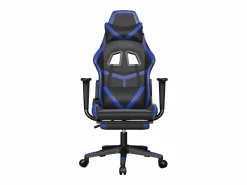 Clicnbuy Silla Gaming|Silla gaming de masaje y reposapiés cuero sintético negro