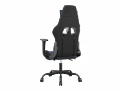 Silla gaming de masaje y reposapiés cuero sintético negro^Clicnbuy Discount