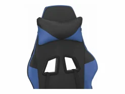 Silla gaming de masaje y reposapiés cuero sintético negro^Clicnbuy Discount