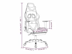 Silla gaming de masaje y reposapiés cuero sintético negro^vidaxl Discount