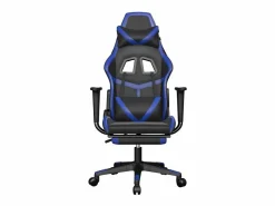 Silla gaming de masaje y reposapiés cuero sintético negro^vidaxl Discount