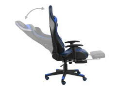 Silla gaming giratoria con reposapiés PVC^vidaxl Hot