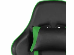 vidaxl Silla Gaming|Silla gaming giratoria con reposapiés PVC