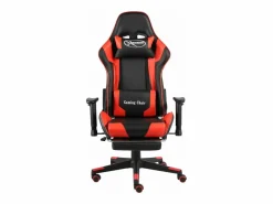 Clicnbuy Silla Gaming|Silla gaming giratoria con reposapiés PVC
