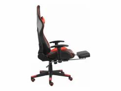 Clicnbuy Silla Gaming|Silla gaming giratoria con reposapiés PVC