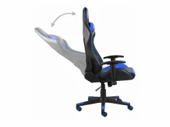 Clicnbuy Silla gaming giratoria PVC Azul Best