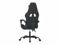 Clicnbuy Silla Gaming|Silla gaming giratoria y reposapiés cuero sintético negro