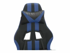 Clicnbuy Silla Gaming|Silla gaming giratoria y reposapiés cuero sintético negro