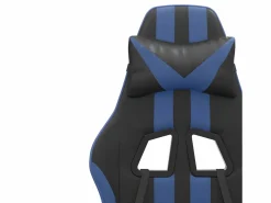 Clicnbuy Silla Gaming|Silla gaming giratoria y reposapiés cuero sintético negro