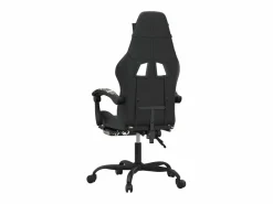 Clicnbuy Silla gaming giratoria y reposapiés cuero sintético Verde Online