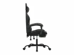 Silla gaming giratoria y reposapiés cuero sintético^Clicnbuy Outlet